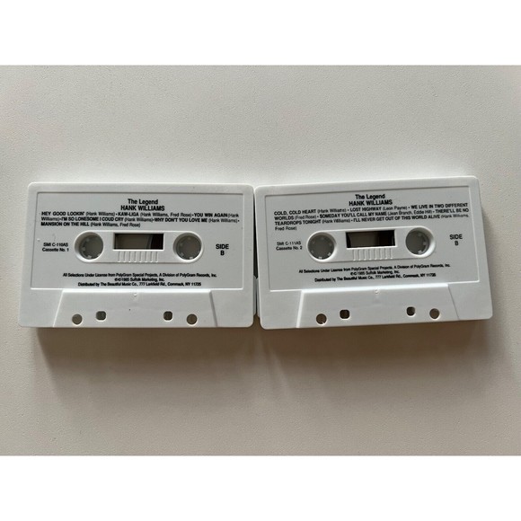 Hank Williams The Legend 2 Cassettes Beautiful Music Co Play Tested EX SMIC 111 - Picture 5 of 5
